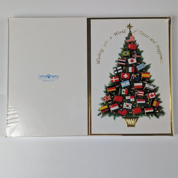 Century Regency Christmas Cards World Flags "Wishing You a World of Peace..." - Picture 1 of 5